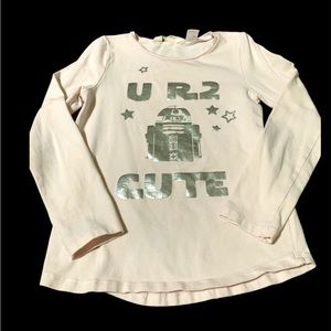 Girls R2-D2 Star Wars droid shirt